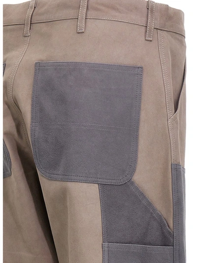 Shop Lc23 Pantalone 'work Double Knee' In Gray