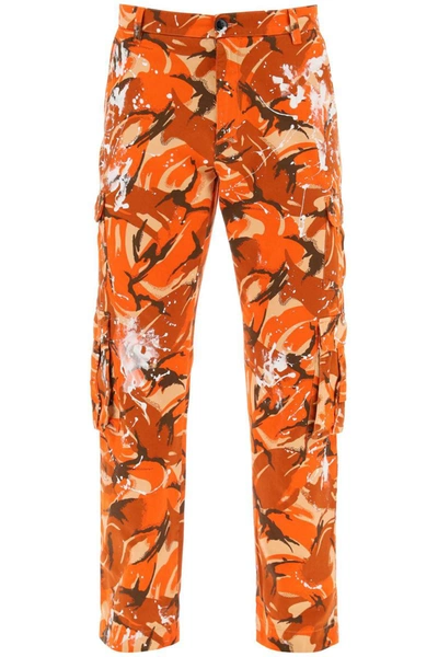 Shop Martine Rose Camouflage Cargo Pants In Orange
