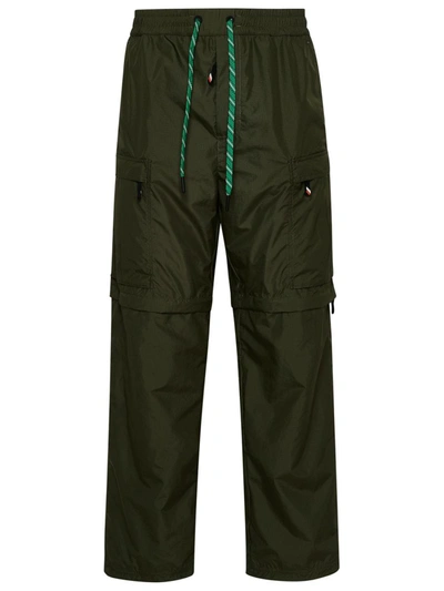 Shop Moncler Green Nylon Pants