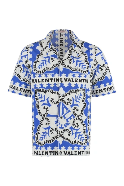 Shop Valentino Printed Cotton Shirt In Multicolor