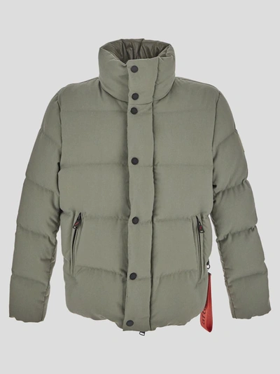 Shop After Label Coats In <p> Puffer Jacket In Grey Polyester With Stitched Patch On Shoulder