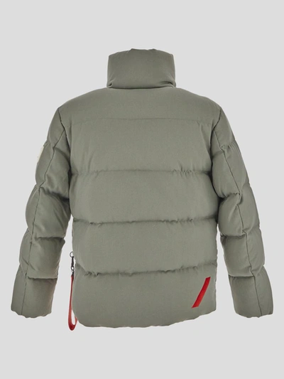 Shop After Label Coats In <p> Puffer Jacket In Grey Polyester With Stitched Patch On Shoulder