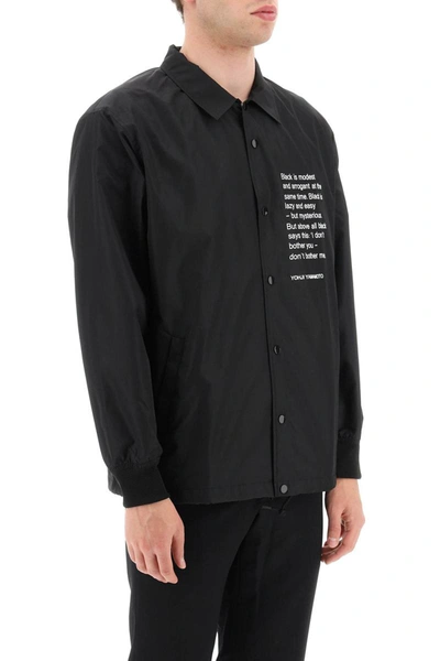 Shop Yohji Yamamoto Nylon Shirt-jacket New Era In Black