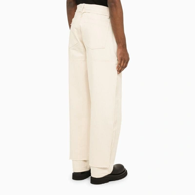 Shop Airei Natural-coloured Straight Jeans In White