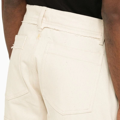 Shop Airei Natural-coloured Straight Jeans In White