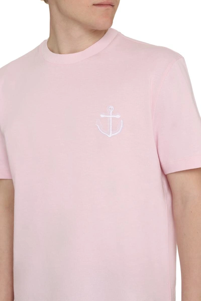 Shop Thom Browne Cotton Crew-neck T-shirt In Pink