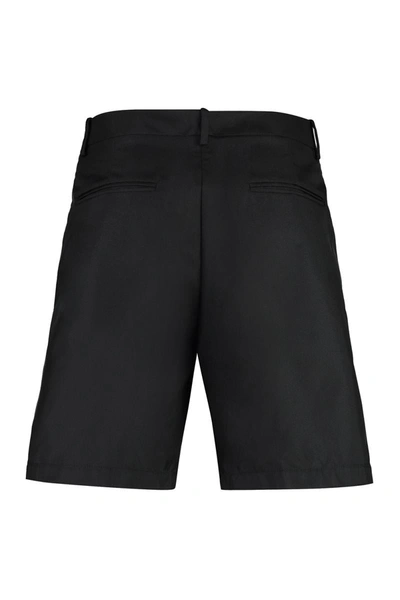 Shop Valentino Nylon Bermuda Shorts In Black