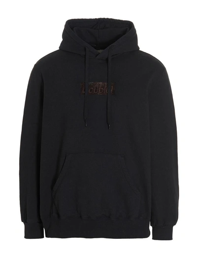 Shop Doublet 'polyurethane Embroidery' Hoodie In Black
