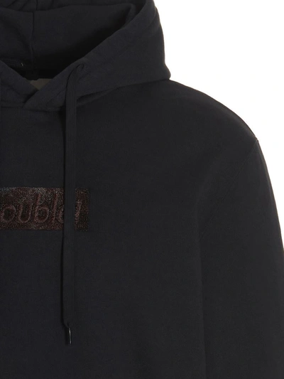 Shop Doublet 'polyurethane Embroidery' Hoodie In Black