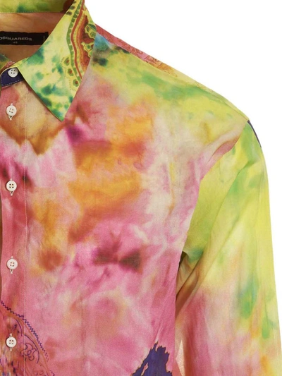 Shop Dsquared2 'dropped Shoulder' Shirt In Multicolor