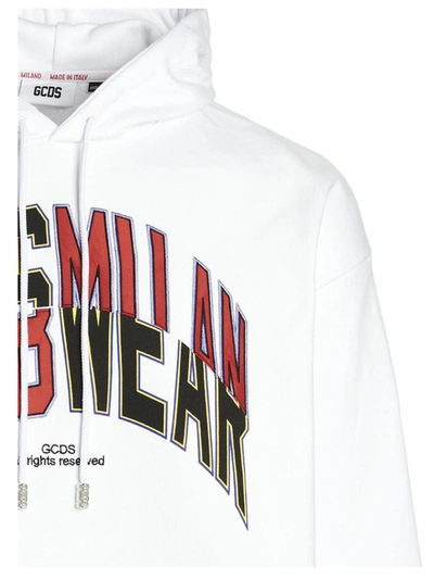 Gcds White College Hoodie In White