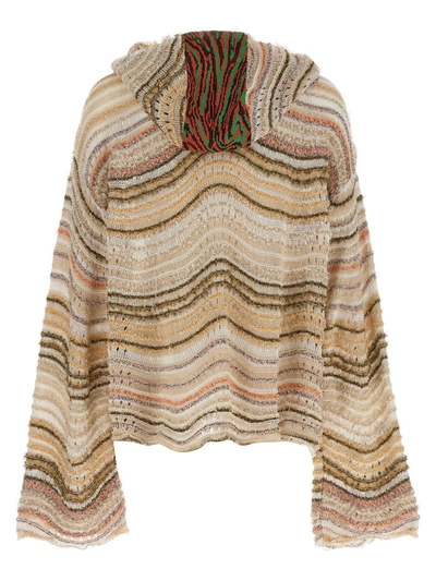Shop Vitelli 'peacock Monster' Hooded Sweater In Multicolor