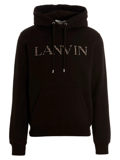 Shop Lanvin 'curb' Hoodie In Brown