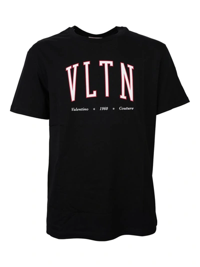Shop Valentino T-shirt Logo Clothing In Black