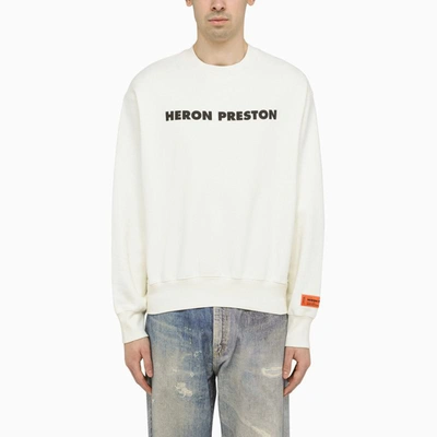 Shop Heron Preston Logo Detail Sweatshirt In White