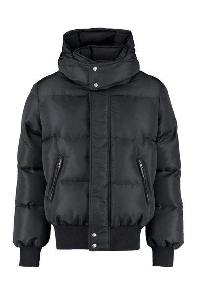 Alexander Mcqueen Wool Blend Padded Bomber Men In Black