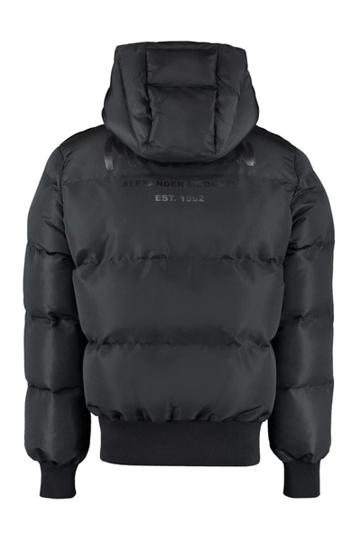 Alexander Mcqueen Wool Blend Padded Bomber Men In Black