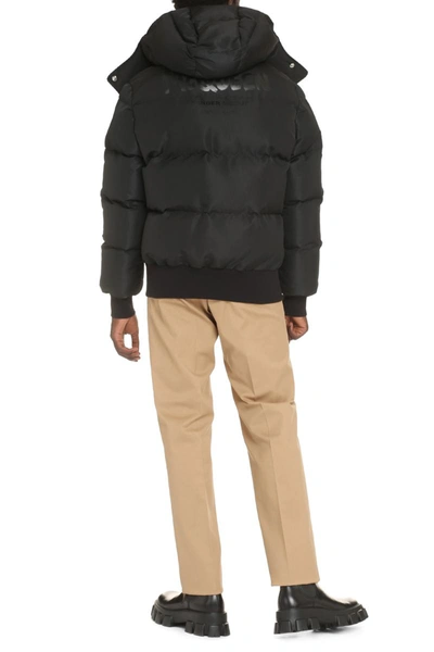 Alexander Mcqueen Wool Blend Padded Bomber Men In Black