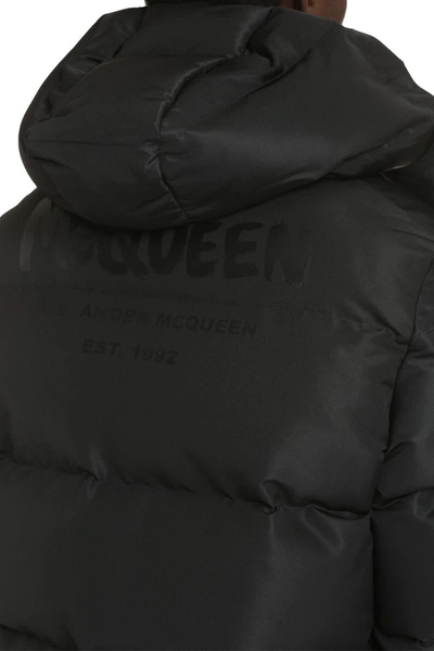 Alexander Mcqueen Wool Blend Padded Bomber Men In Black