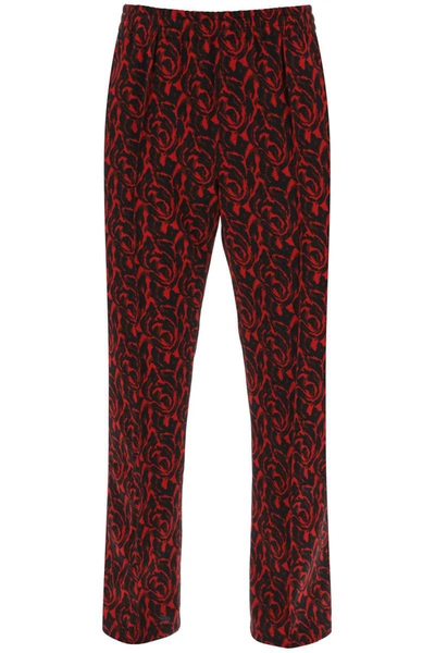 Shop Baracuta X Needles Jacquard Jersey Track Pants In Multicolor