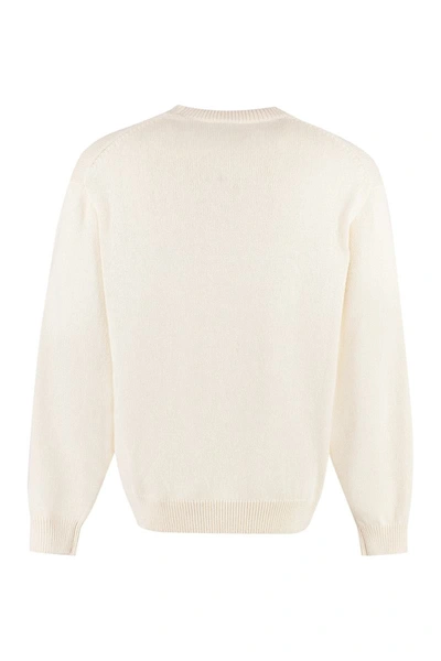 Shop Kenzo Long Sleeve Crew-neck Sweater In Ivory