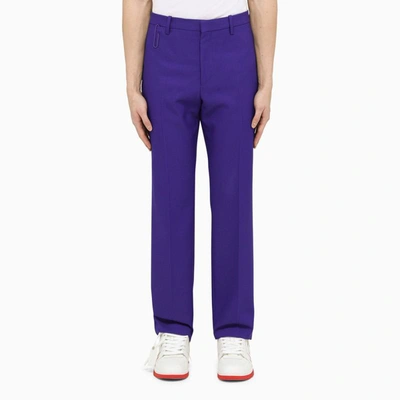 Shop Off-white ™ Slim Violet Trousers In Purple