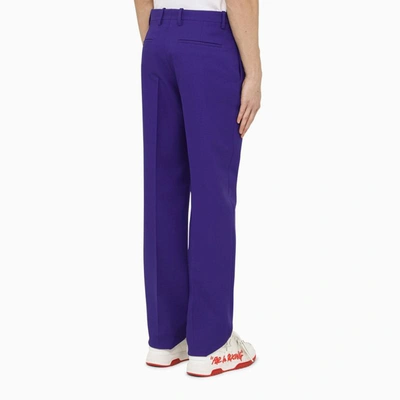 Shop Off-white ™ Slim Violet Trousers In Purple