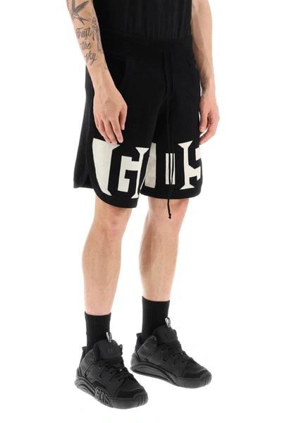Shop Gcds New Band Shorts In Black
