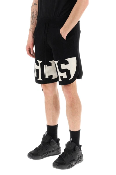Shop Gcds New Band Shorts In Black