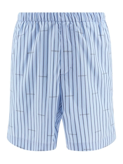Shop Givenchy Bermuda Shorts In Baby Blue