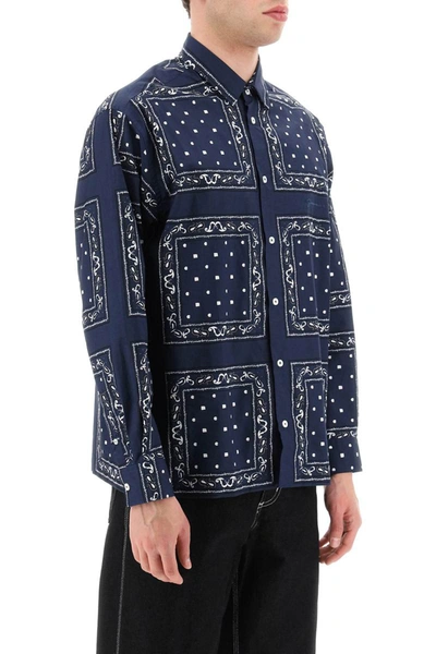 Shop Jacquemus 'la Chemise Baou' Paisley Printed Shirt In Blue