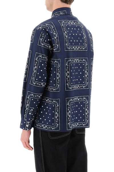 Shop Jacquemus 'la Chemise Baou' Paisley Printed Shirt In Blue