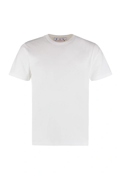 Shop Off-white Set Of Three Cotton T-shirts