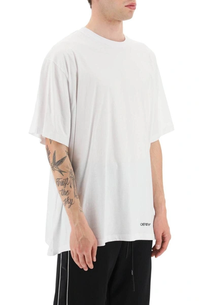 Shop Off-white Scribble Diag Oversized T-shirt