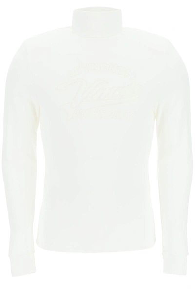Shop Vtmnts Viscose Long Sleeve T-shirt In White
