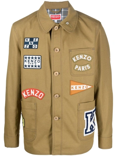 Shop Kenzo Jackets In Brown