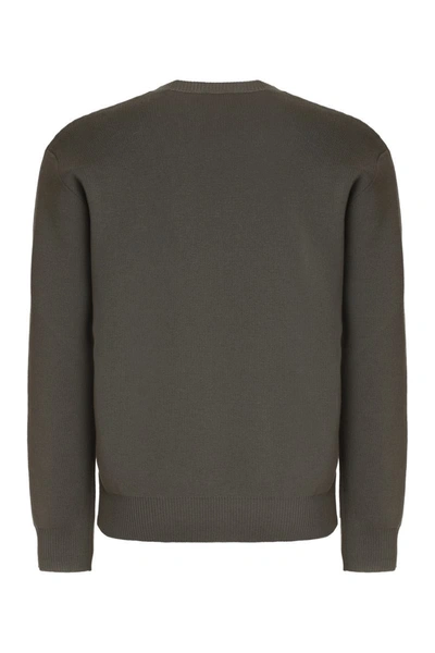 Shop Roberto Collina Long Sleeve Crew-neck Sweater In Green