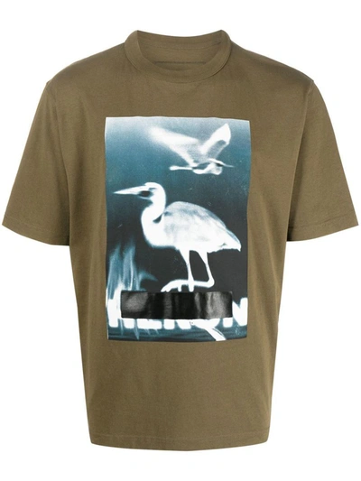 Shop Heron Preston Cotton T-shirt In Verde Scuro