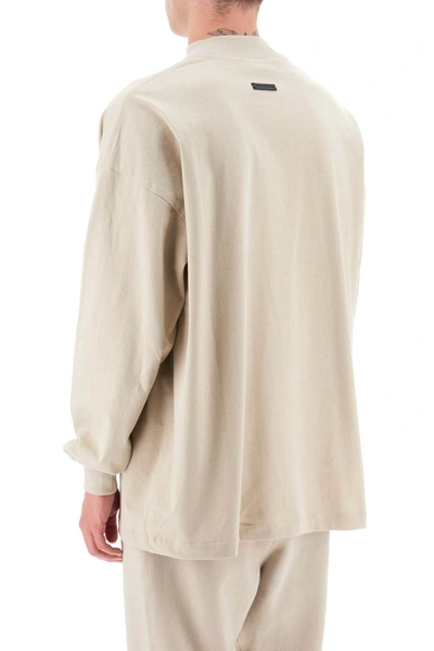 Shop Fear Of God 'eternal' Long-sleeved T-shirt In Beige
