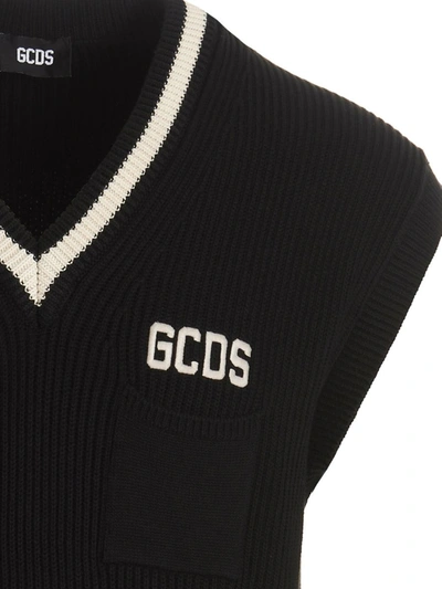 Shop Gcds ' Low Band' Waistcoat In Black