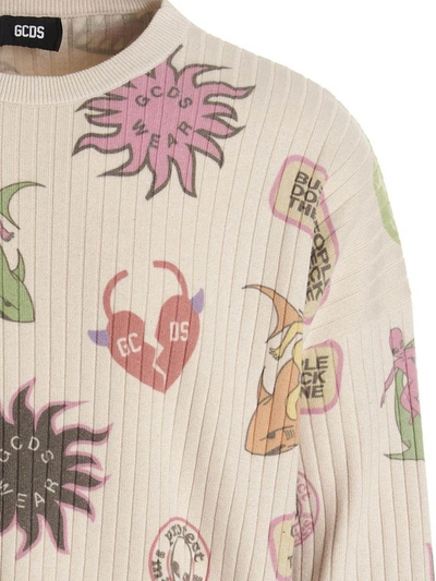 Shop Gcds 'surfing Weirdo' Sweater In Multicolor
