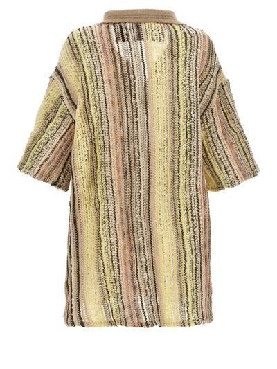 Shop Vitelli Jacquard Knit Polo Shirt In Multicolor