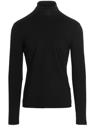 Shop Vtmnts Logo Lycra Sweater In Black
