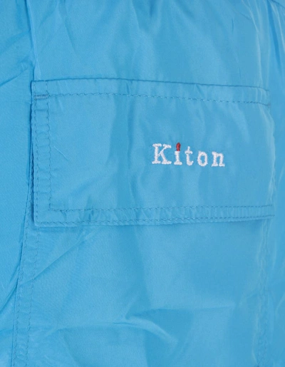 Shop Kiton Sky Blue Swim Shorts In Light Blue