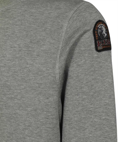 Shop Parajumpers Cotton Crew-neck Sweatshirt In Grey