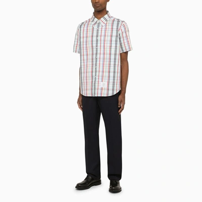 Shop Thom Browne Popline Check Motif Shirt In Multicolor