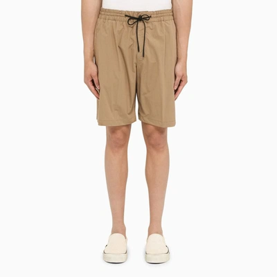 Shop Pt Torino Stretch Bermuda Shorts In Beige