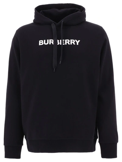 Shop Burberry "ansdell" Hoodie In Black