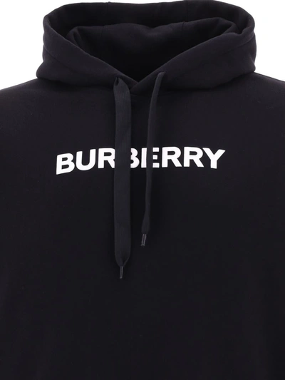 Shop Burberry "ansdell" Hoodie In Black