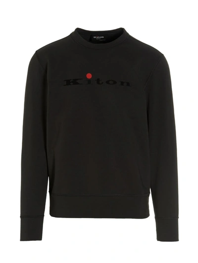 Shop Kiton Logo Sweatshirt In Gray